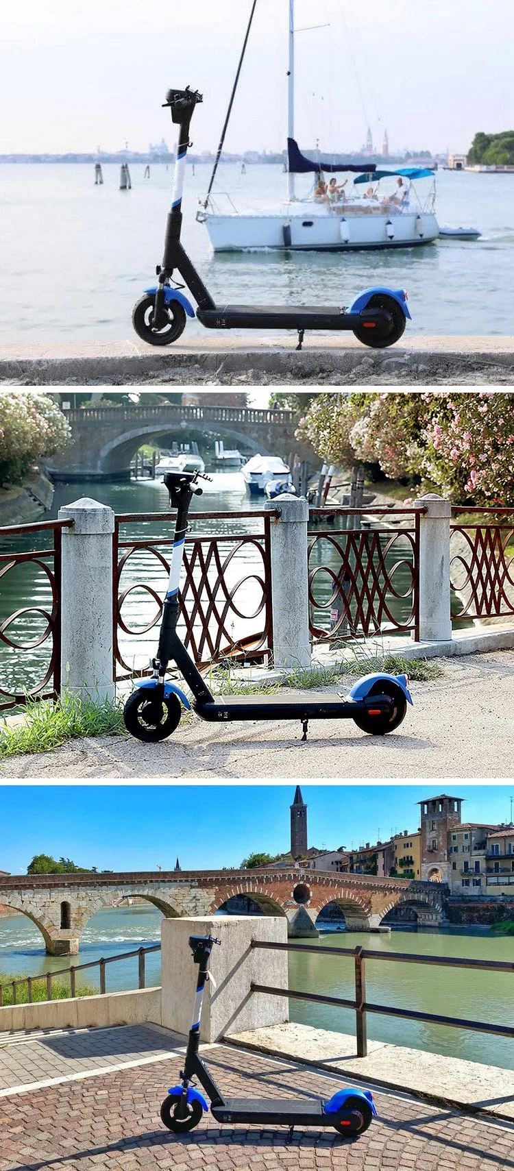 2023 New Two Wheel 750W Rental Waterproof Kick E Scooter Shared